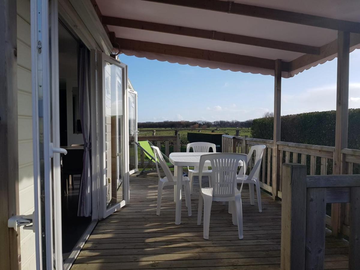 Mobile-Home 100M Plage Utah Mme Surget Sainte-Marie-du-Mont  Exterior foto